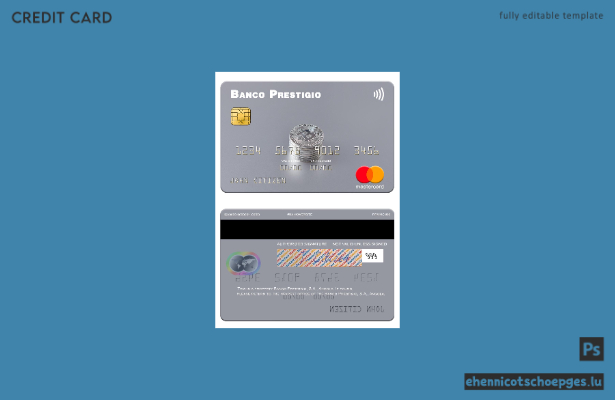 Angola Banco Prestigio, S.A. Mastercard-Beispielvorschau